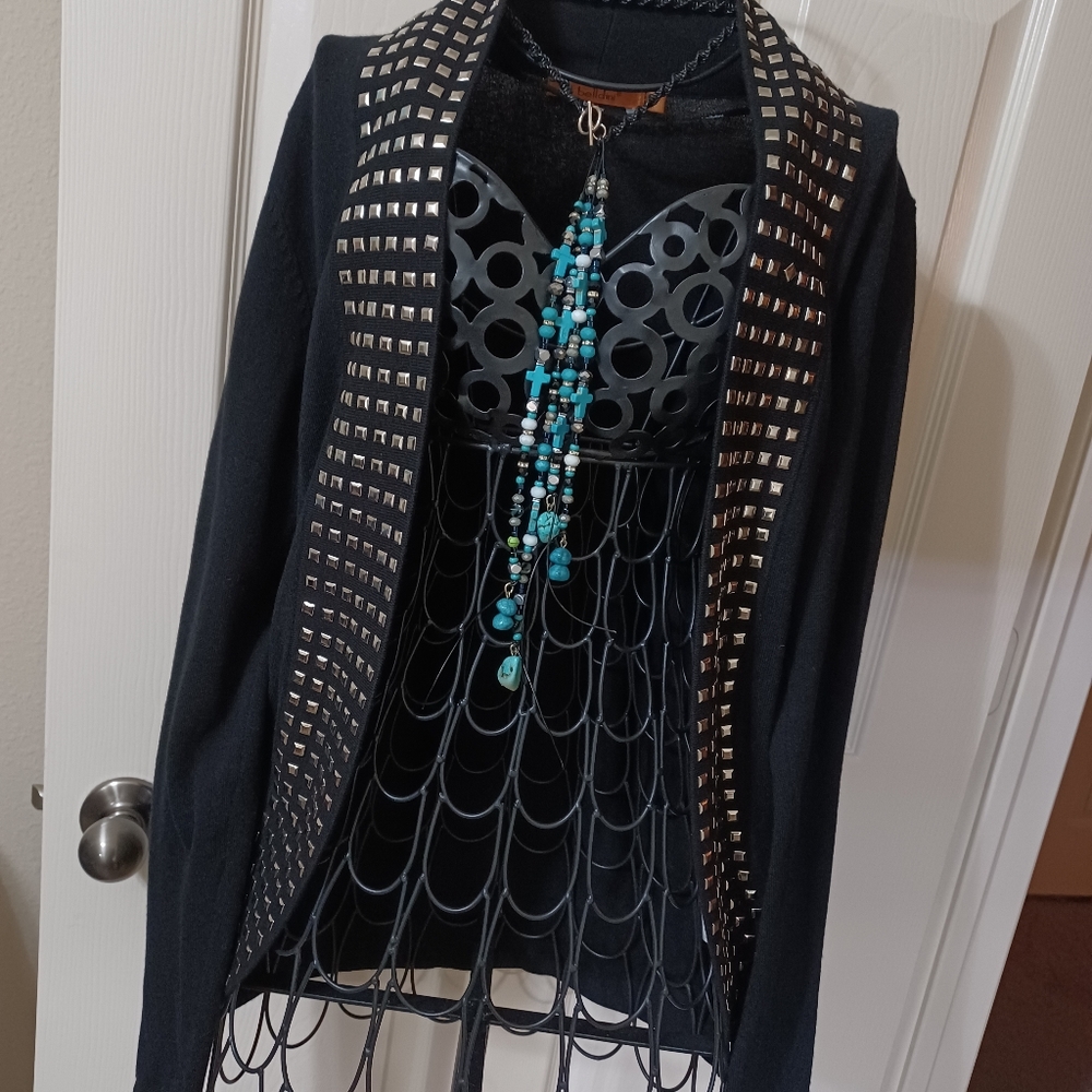 Silver-Studded Cardigan